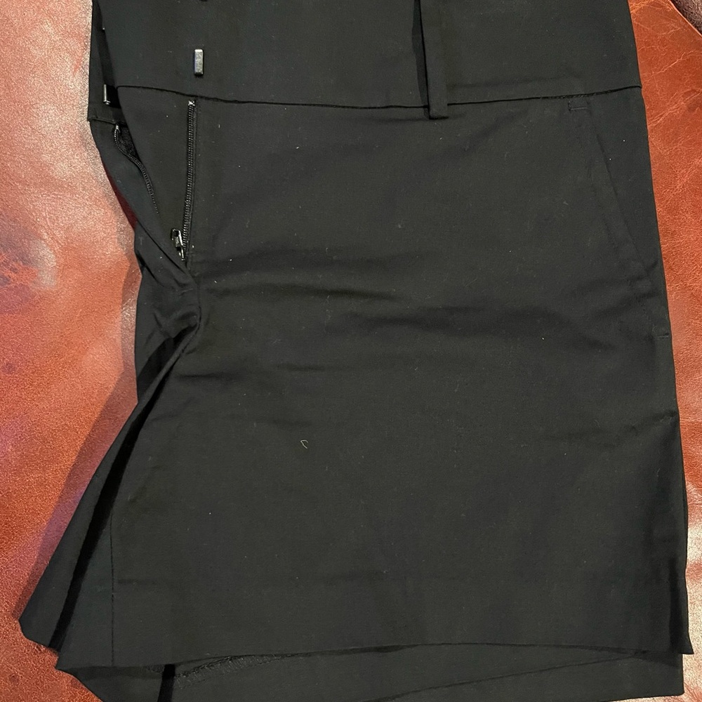 Ann Taylor Black Shorts with Zipper Detail